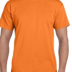 (6) Pieces XXL Safety Orange Men's T-Shirts.